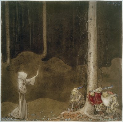 St. Martin and Three Trolls by John Bauer